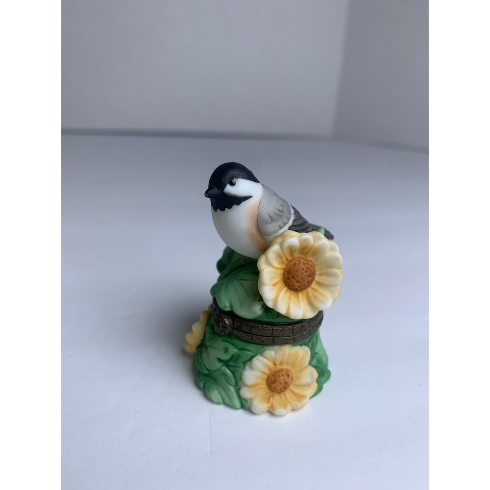 PHB Collection Black-capped Chickadee Porcelain Trinket Box Limited Edition 5000